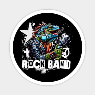 Funny Iguana Rock Band Magnet